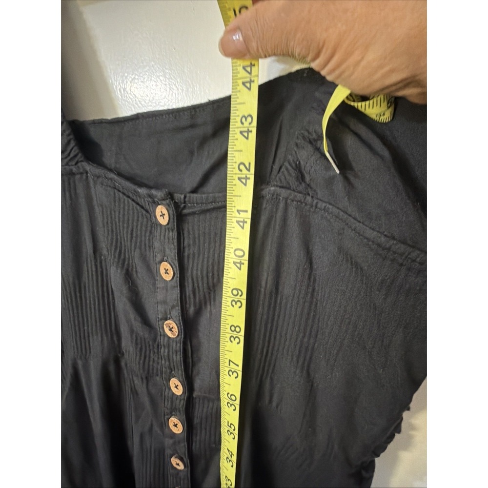 FREE PEOPLE Sz Small LOOKING STUNNING MIDI DRESS IN BLACK Rushed High Slit - Picture 6 of 9